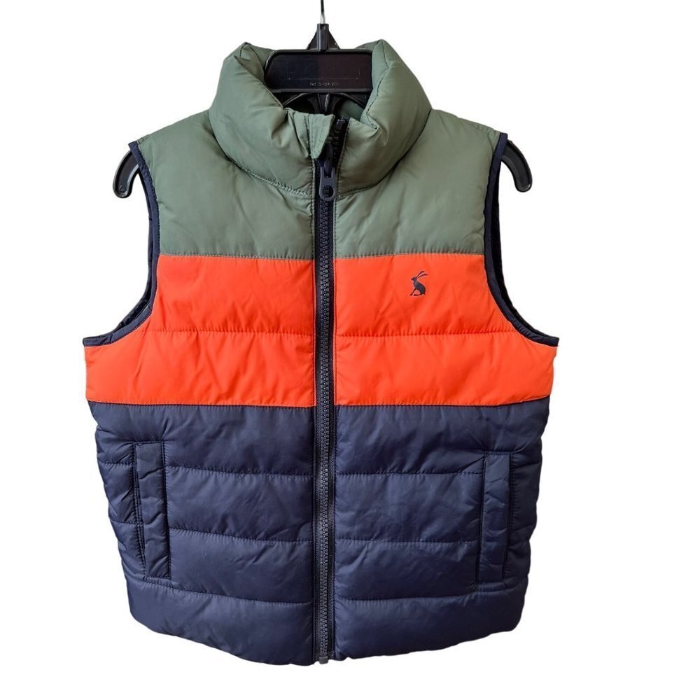 Joules Boys Green and Blue Reversible Vest 5 Years